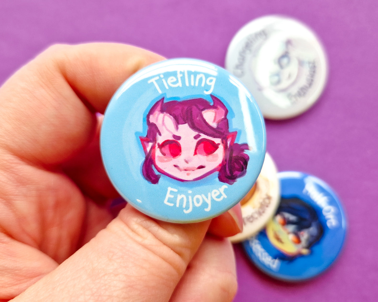 DnD character race Pinback Buttons