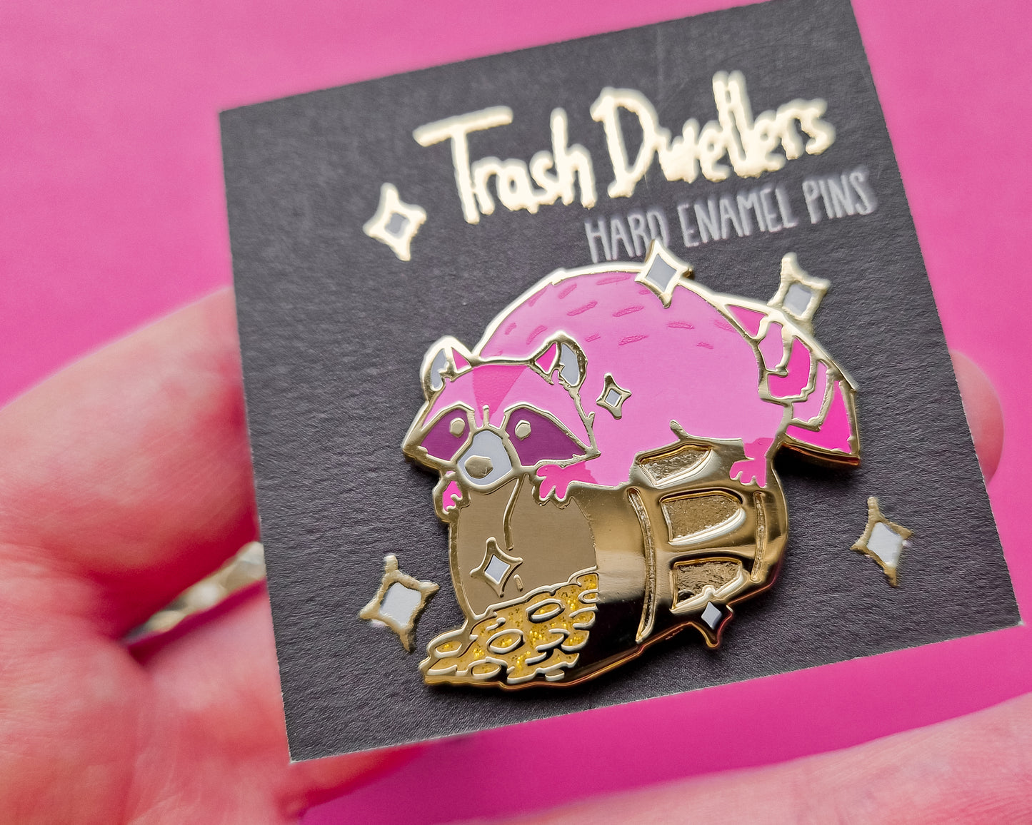 Treasure Raccoon - Hard Enamel Pin - Trash Dwellers