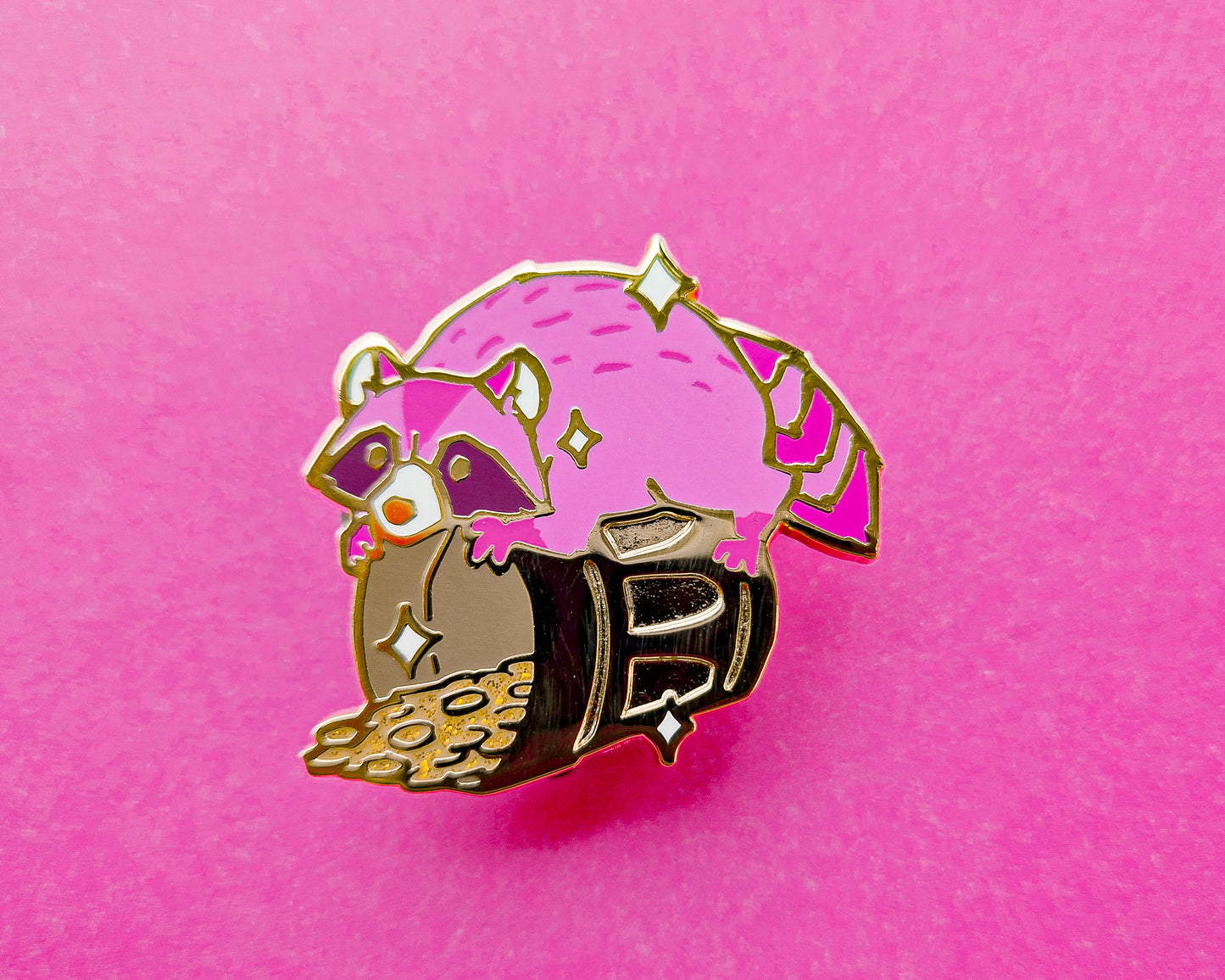 Treasure Raccoon - Hard Enamel Pin - Trash Dwellers