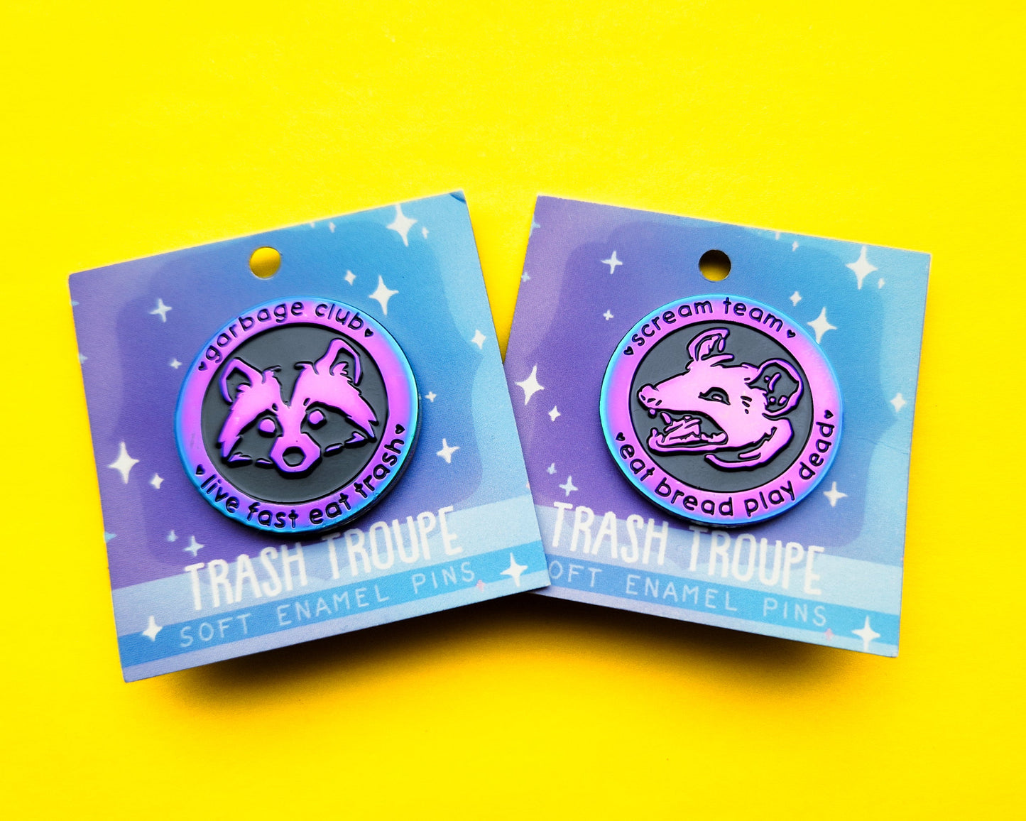 (Rainbow) Trash Troupe (Both Pins) - Enamel Pins
