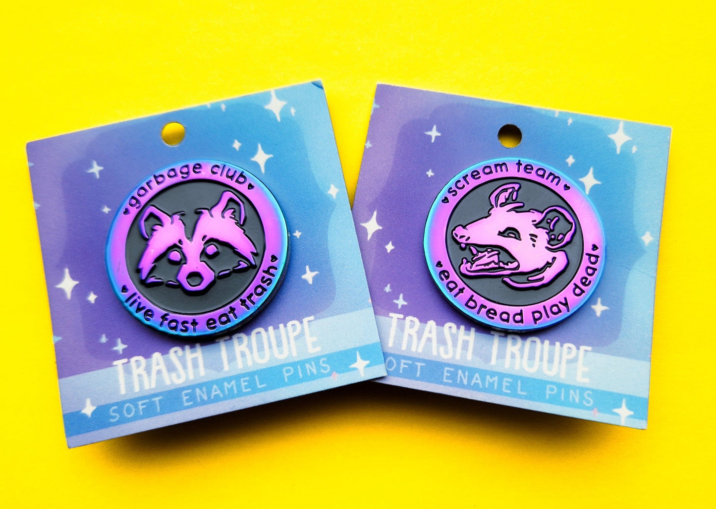 (Rainbow) Trash Troupe (Both Pins) - Enamel Pins