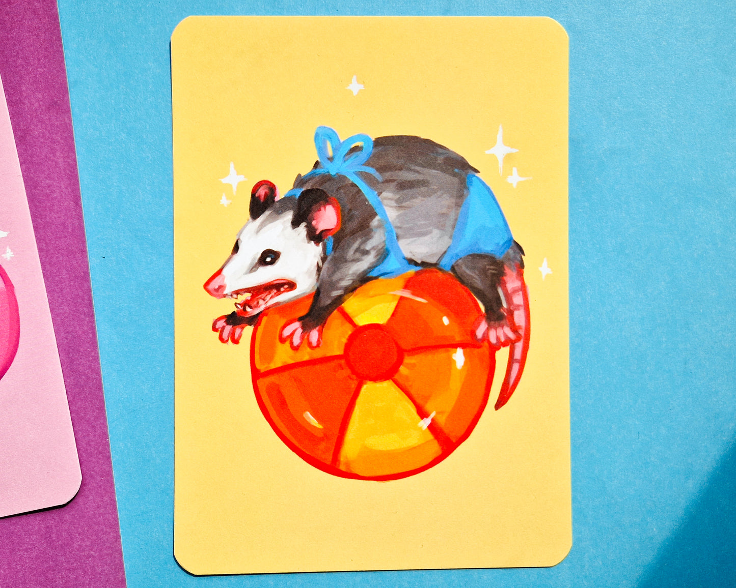 Beach Day Postcards - A6 size - Summer Possum and Beach Raccoon