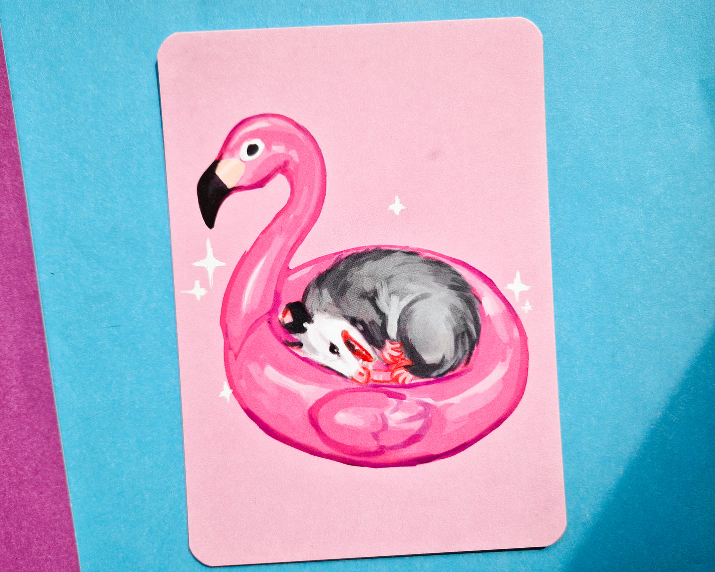 Beach Day Postcards - A6 size - Summer Possum and Beach Raccoon