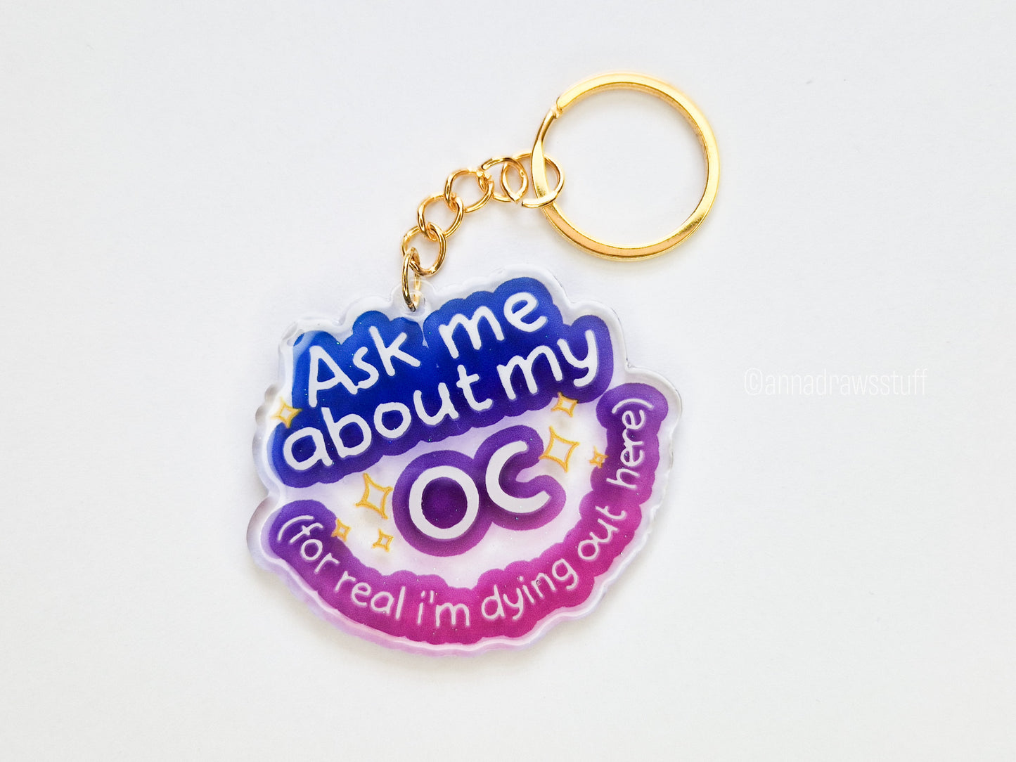 Ask Me About My OC Keychain