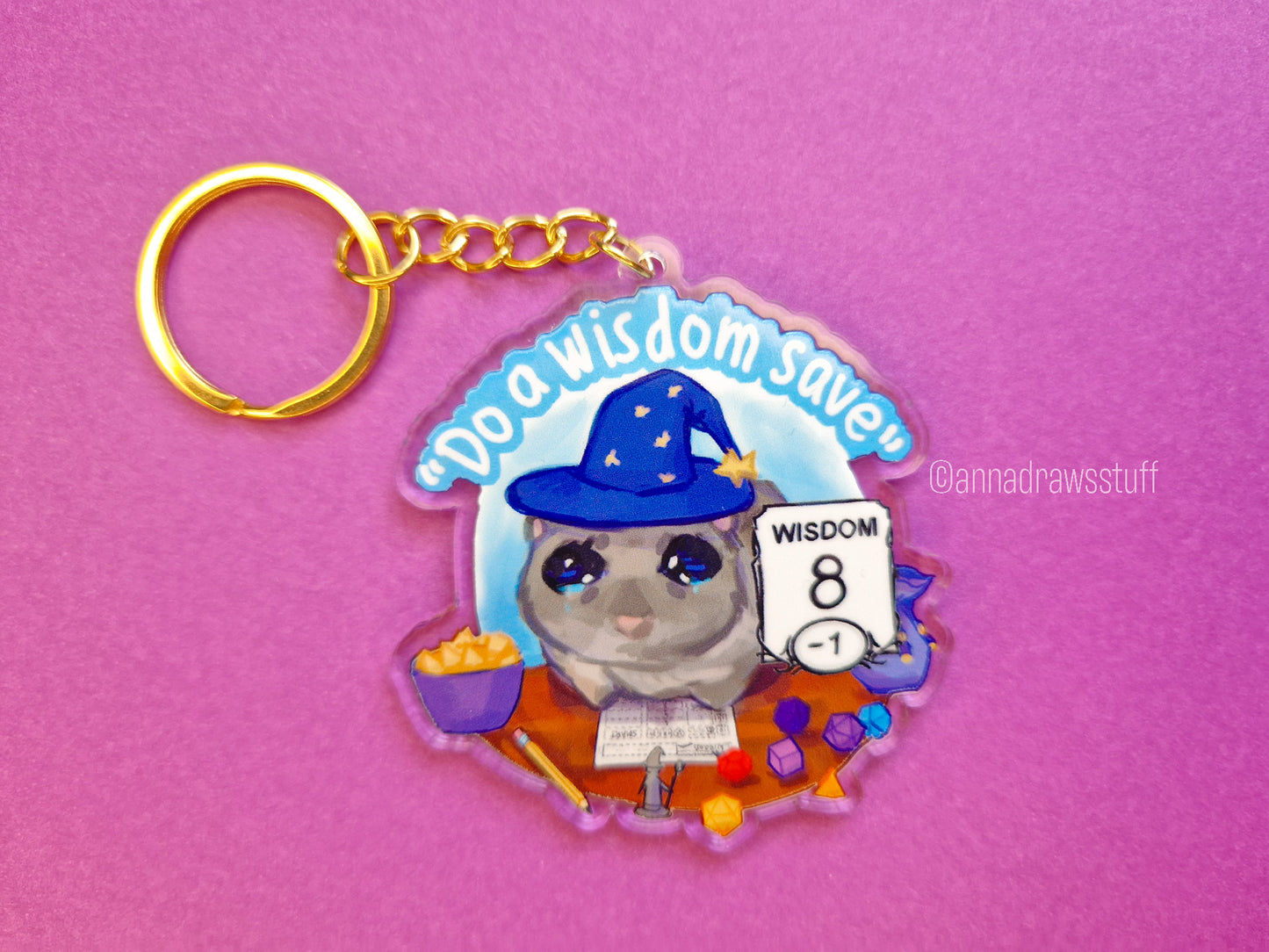 Wisdom Save Hamster Keychain