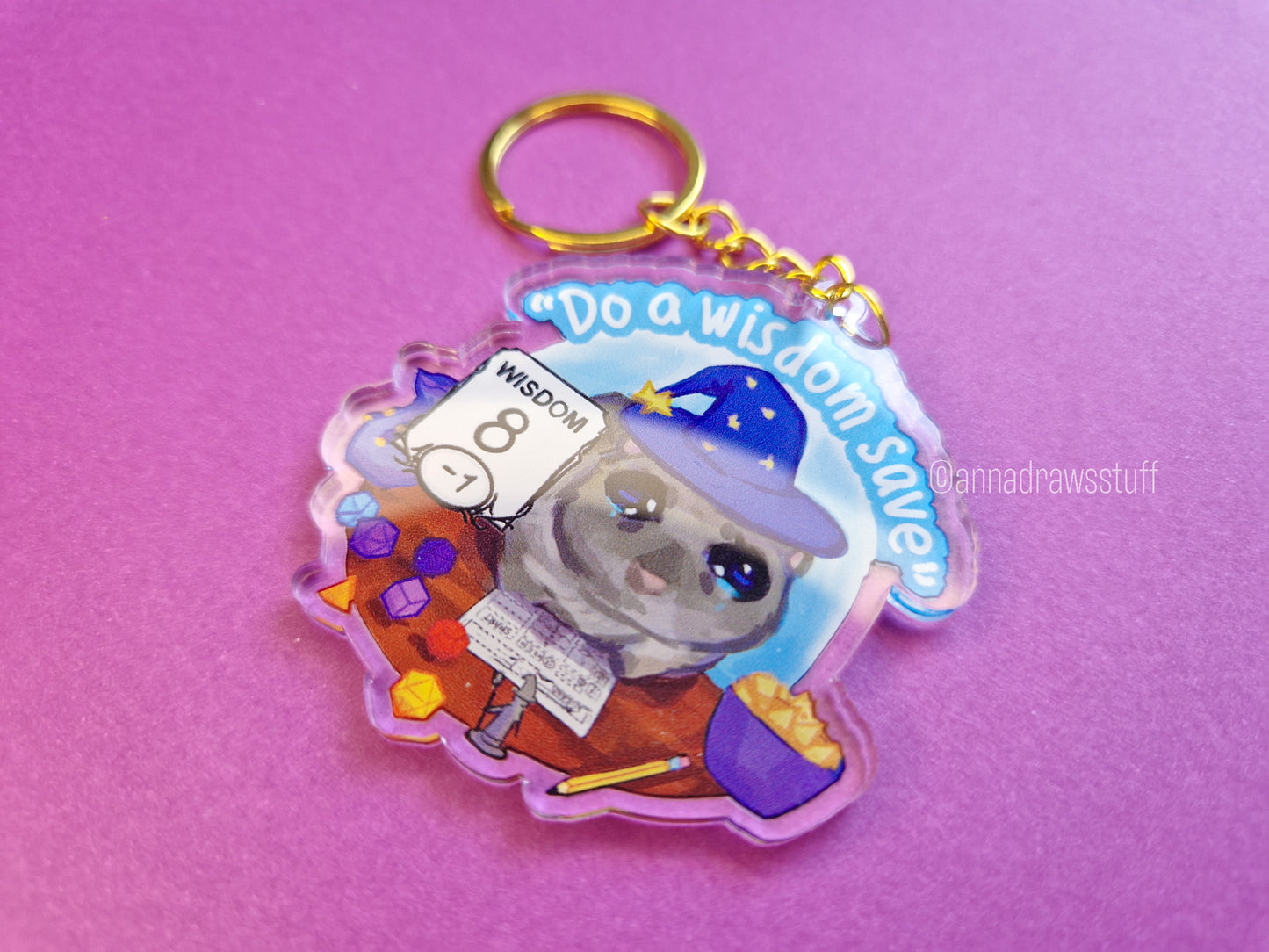 Wisdom Save Hamster Keychain
