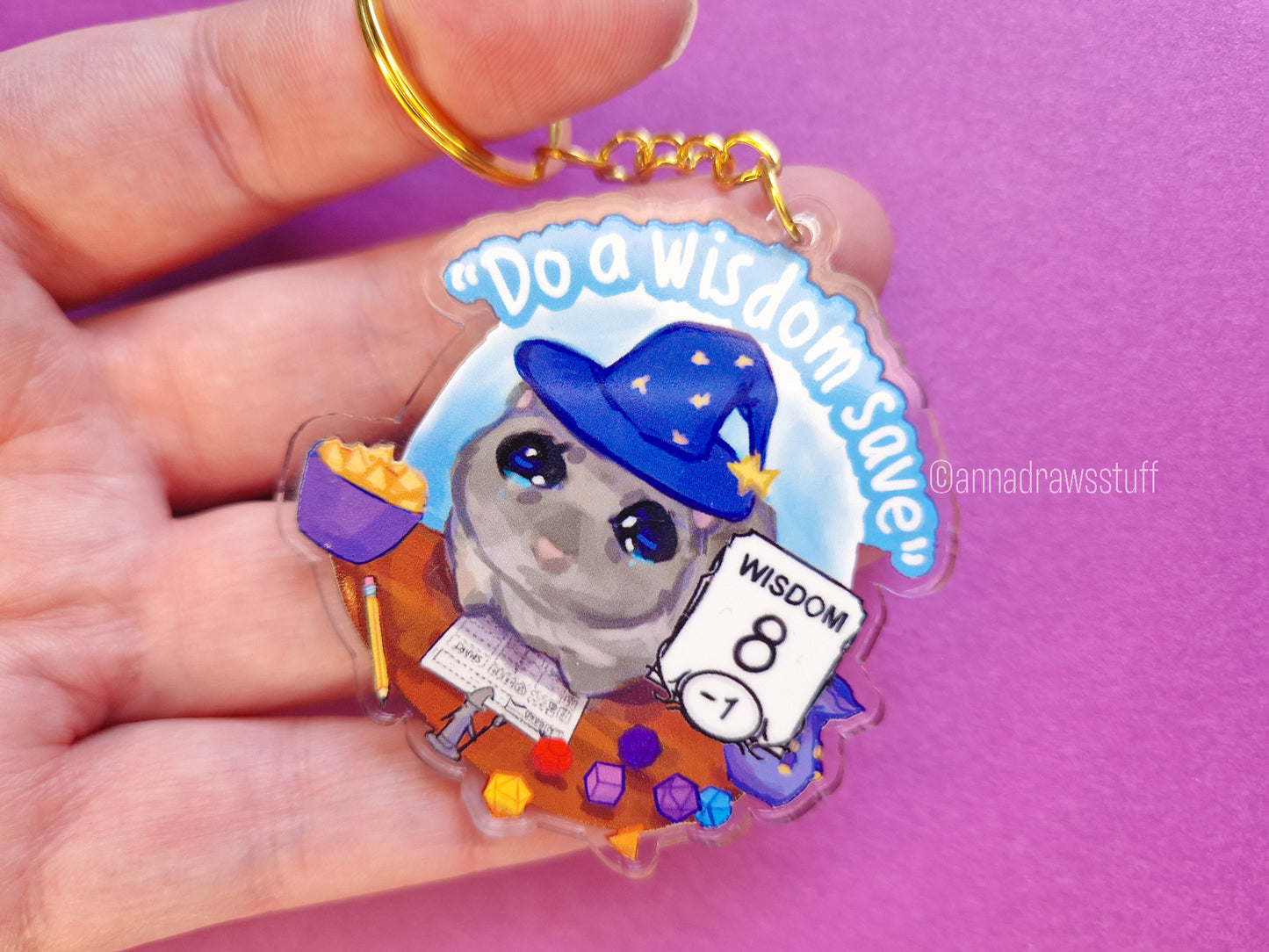 Wisdom Save Hamster Keychain