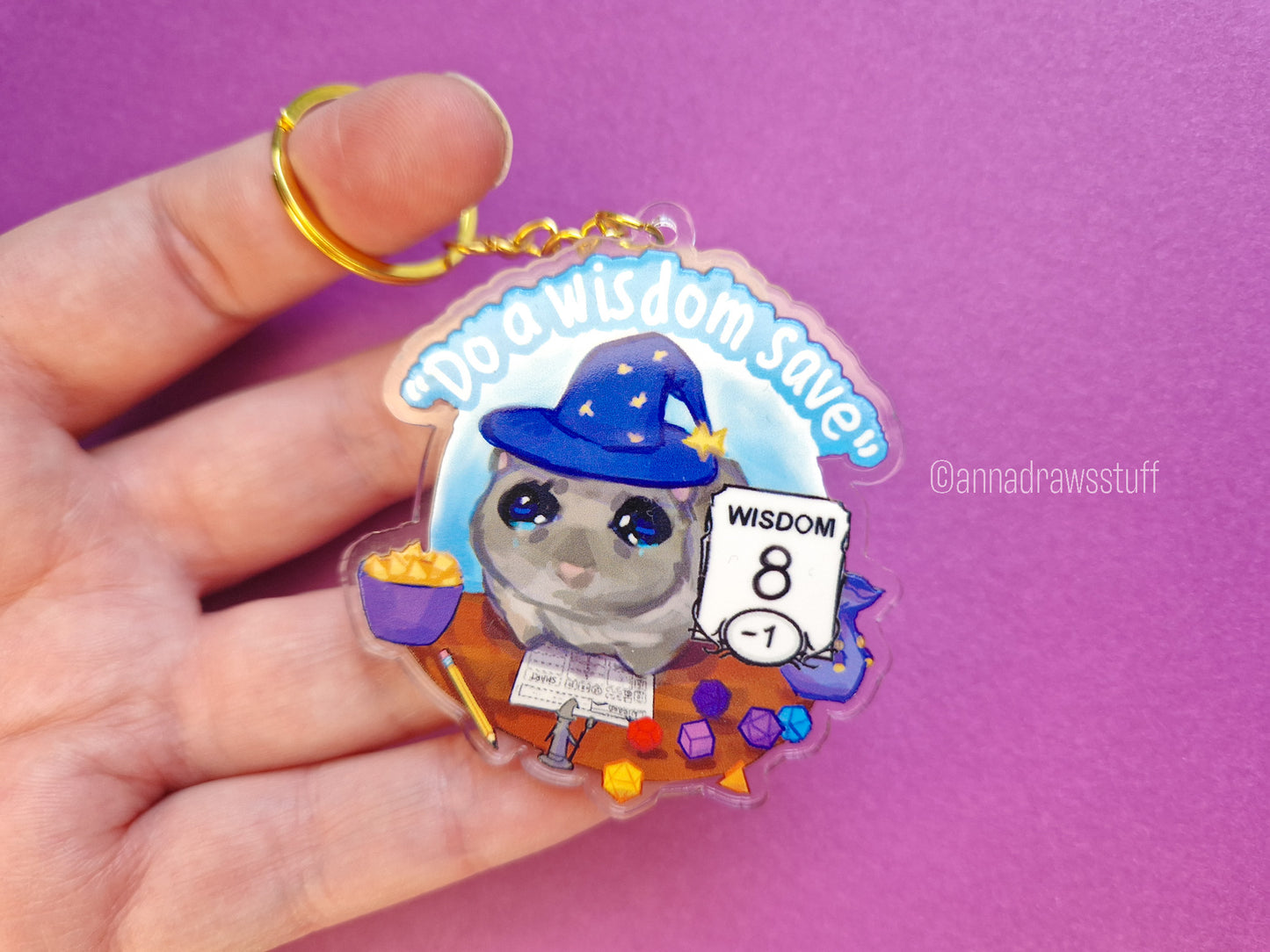 Wisdom Save Hamster Keychain