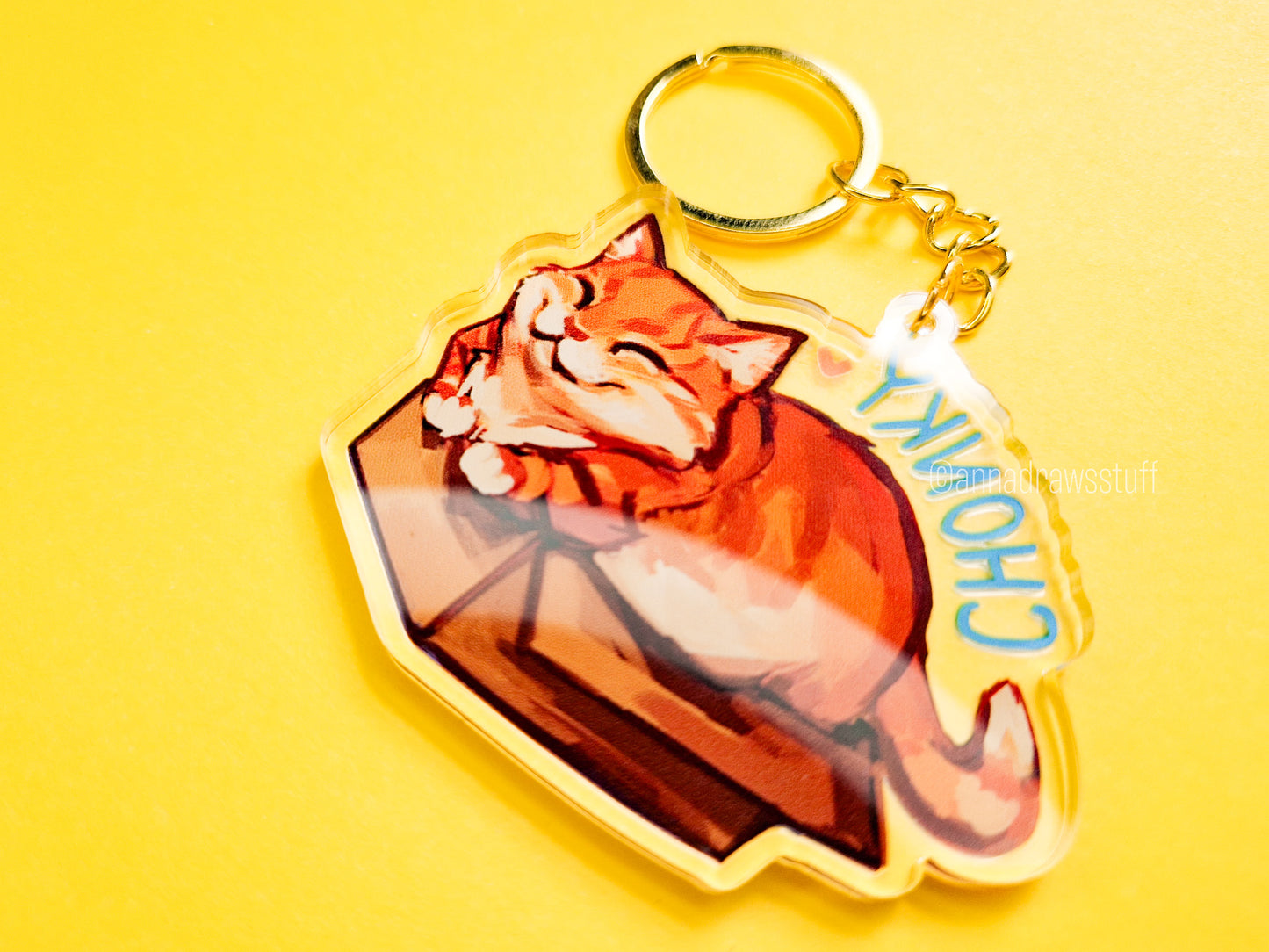 Chonky Orange Cat Keychain