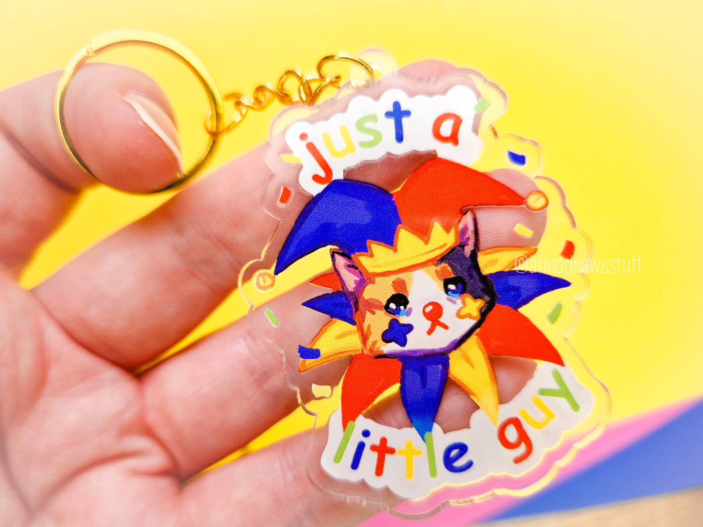 Clown Cat Acrylic Keychains