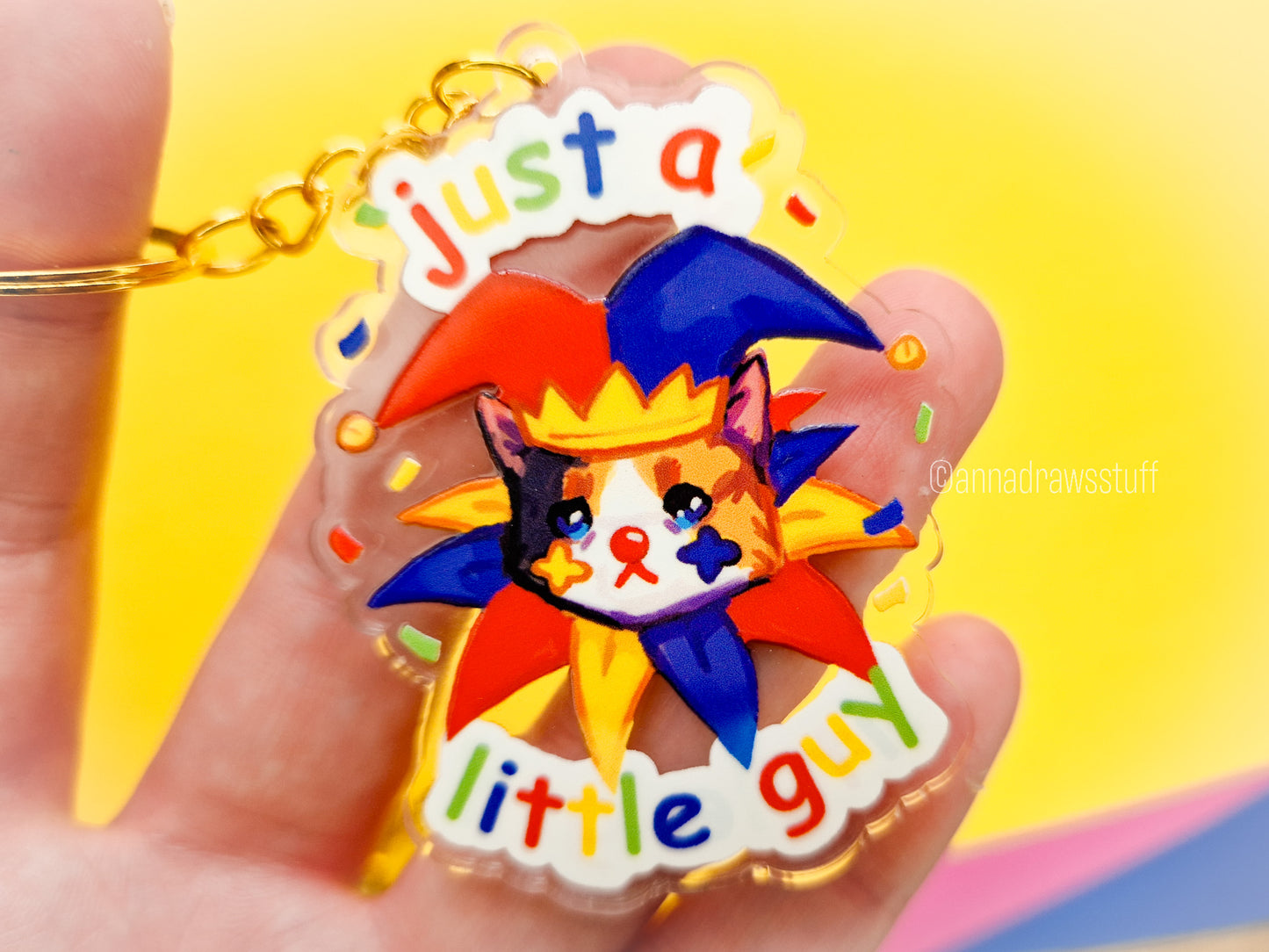 Clown Cat Acrylic Keychains