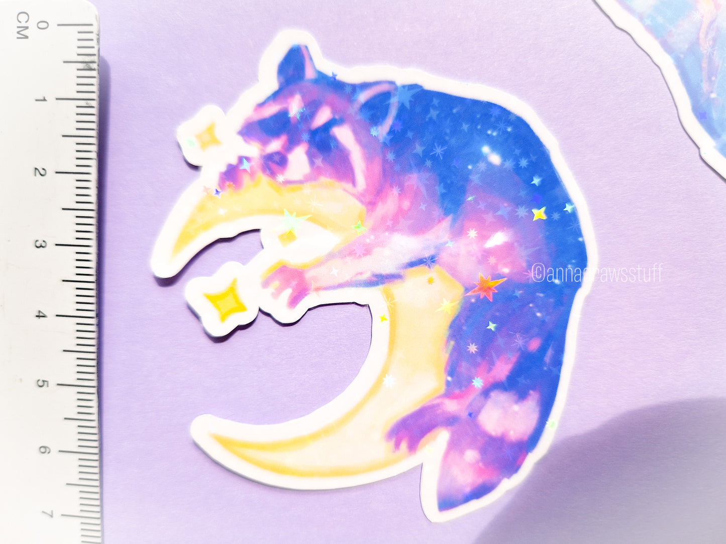 Moon Raccoon Stickers (Separate) - Waterproof Vinyl Stickers