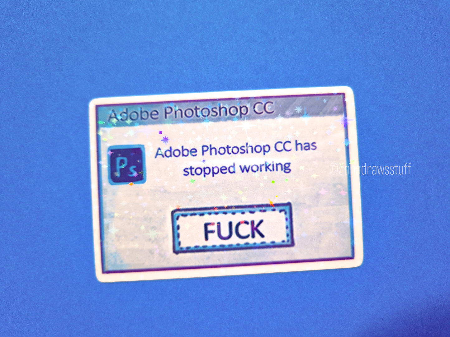 Missing Pen and PS Stopped Working Stickers - Holographic Vinyl Stickers