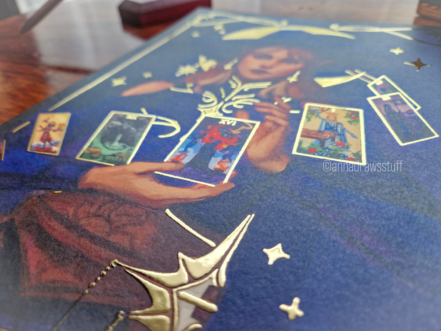 Oracle - A4 Gold Foil Print, A6 / postcard print (non gold foil)