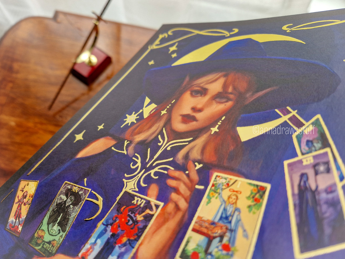 Oracle - A4 Gold Foil Print, A6 / postcard print (non gold foil)