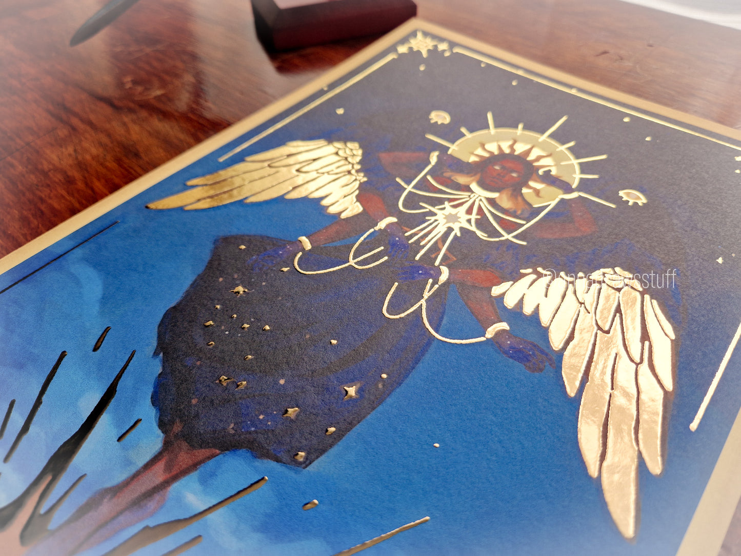 Dawnbringer - A4 Gold Foil Print, A6 / postcard print (non gold foil)