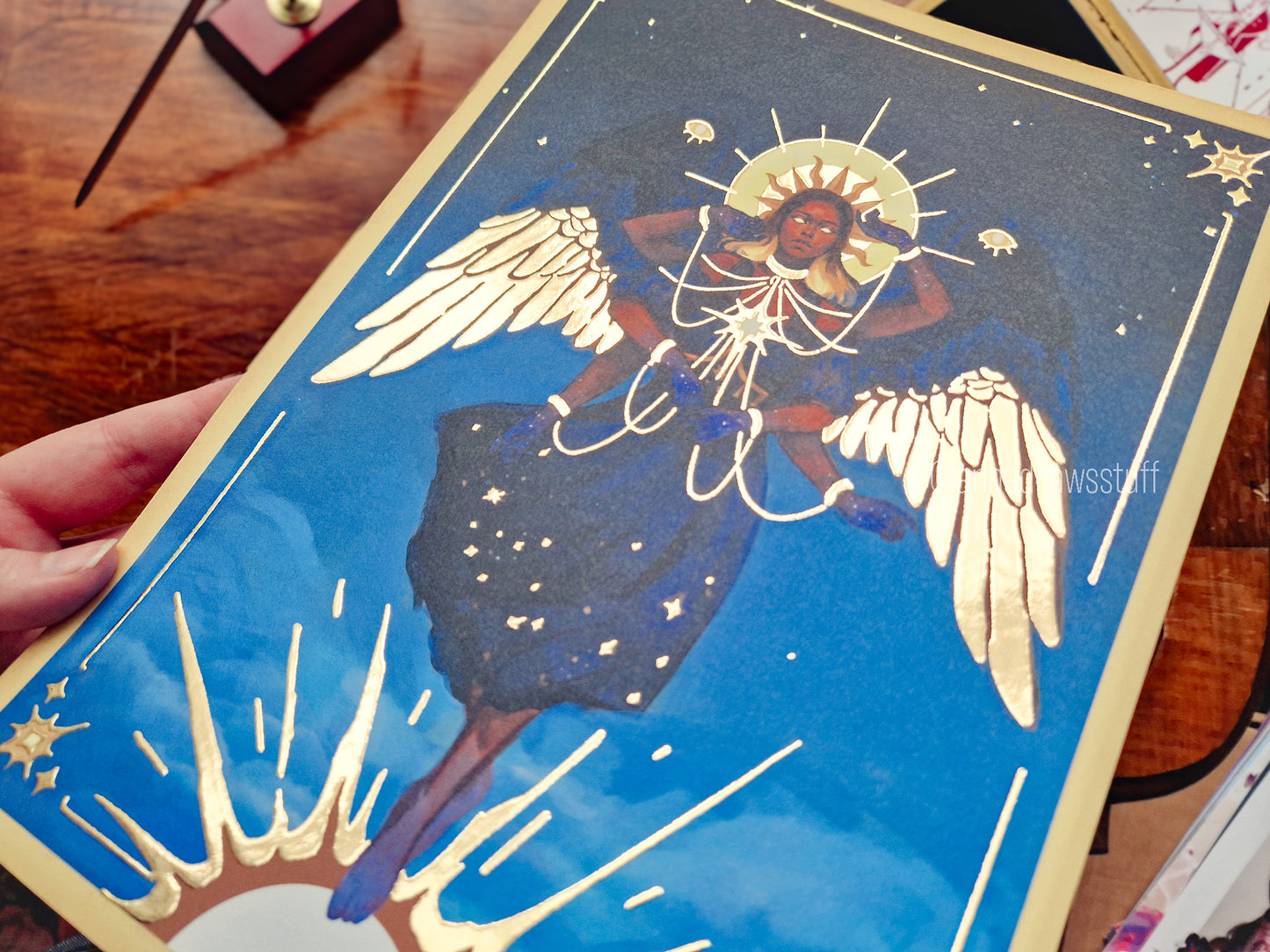 Dawnbringer - A4 Gold Foil Print, A6 / postcard print (non gold foil)