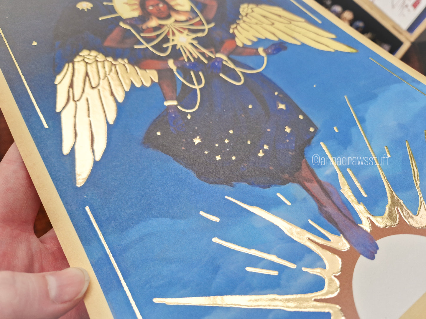 Dawnbringer - A4 Gold Foil Print, A6 / postcard print (non gold foil)