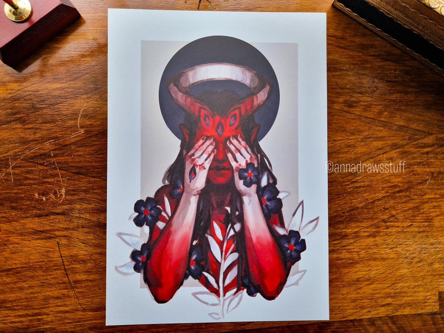 Three Wise Demons Art Prints - A4 (letter) or A6 (postcard) size