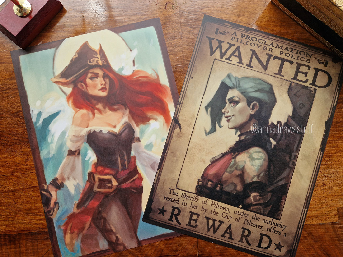 Miss Fortune and JInx Art Prints - A4 (letter) or A6 (postcard) size