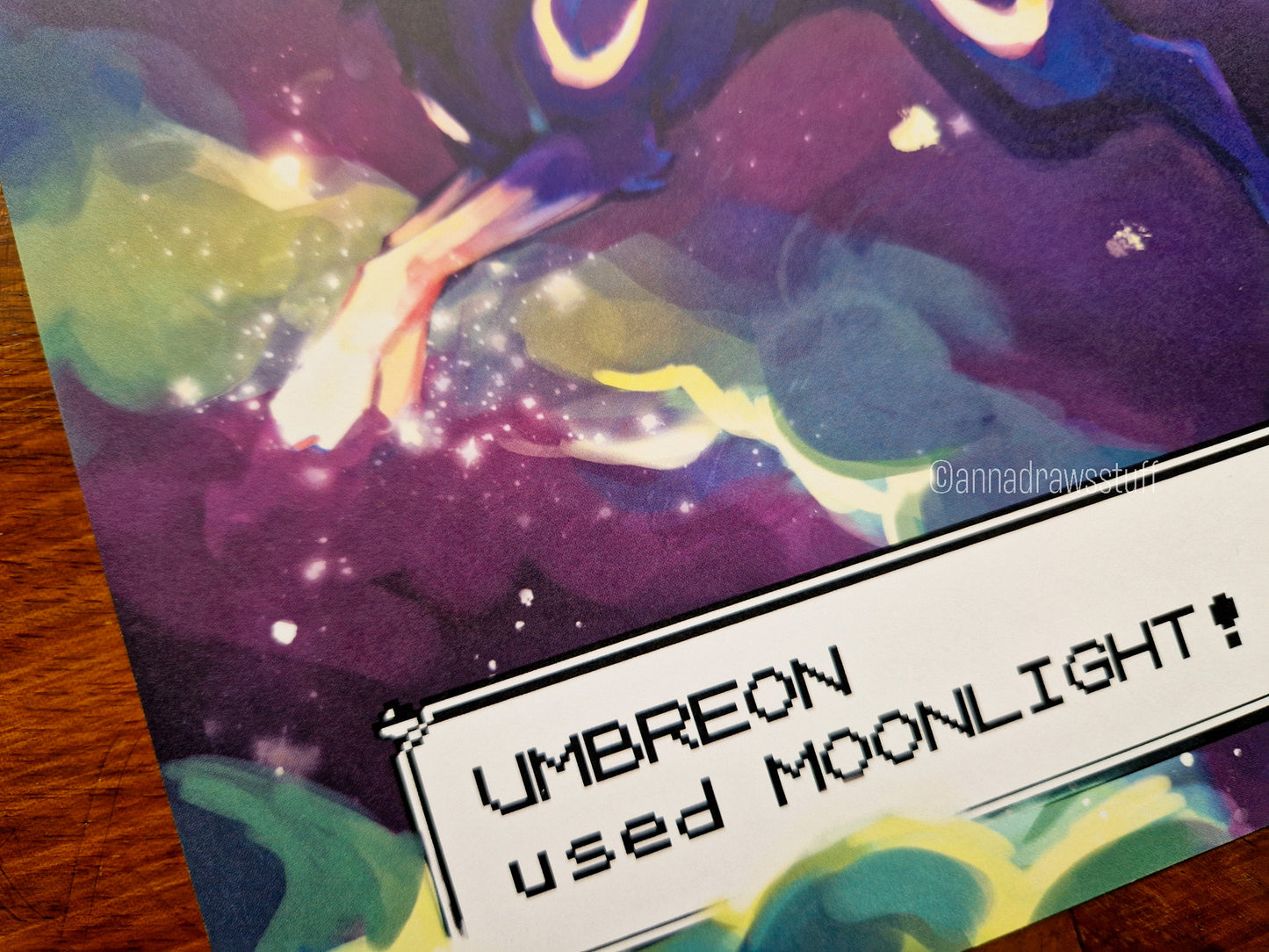 Umbreon Art Print (Pokémon) - A4 (Letter) or A6 (postcard) size