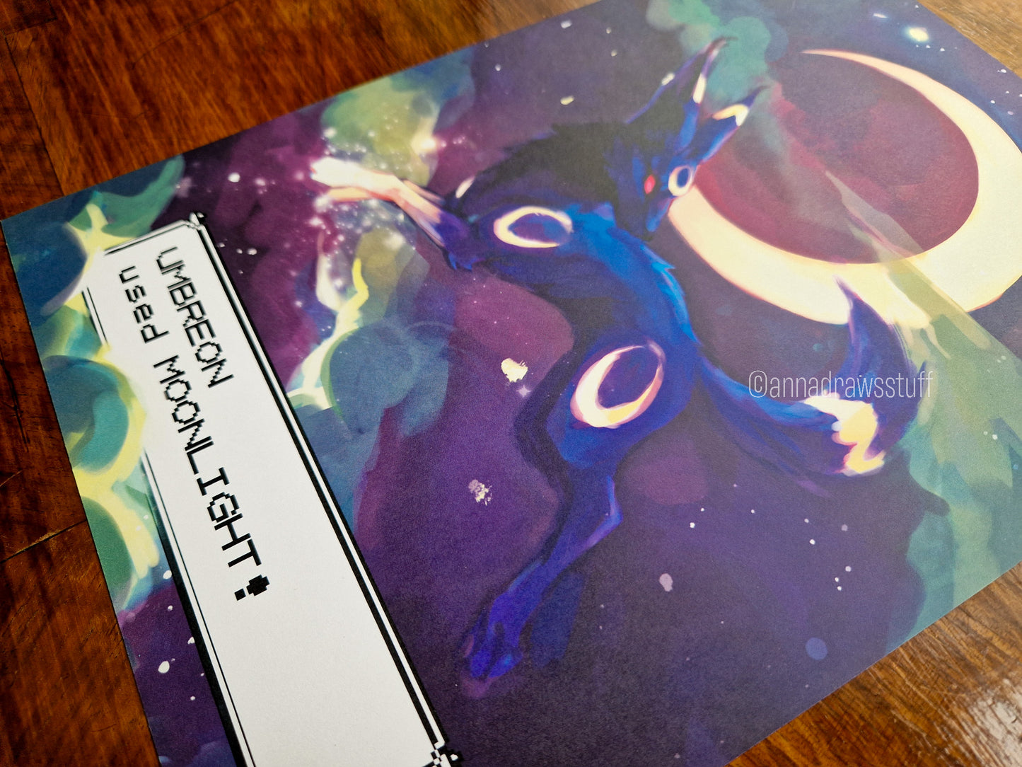 Umbreon Art Print (Pokémon) - A4 (Letter) or A6 (postcard) size