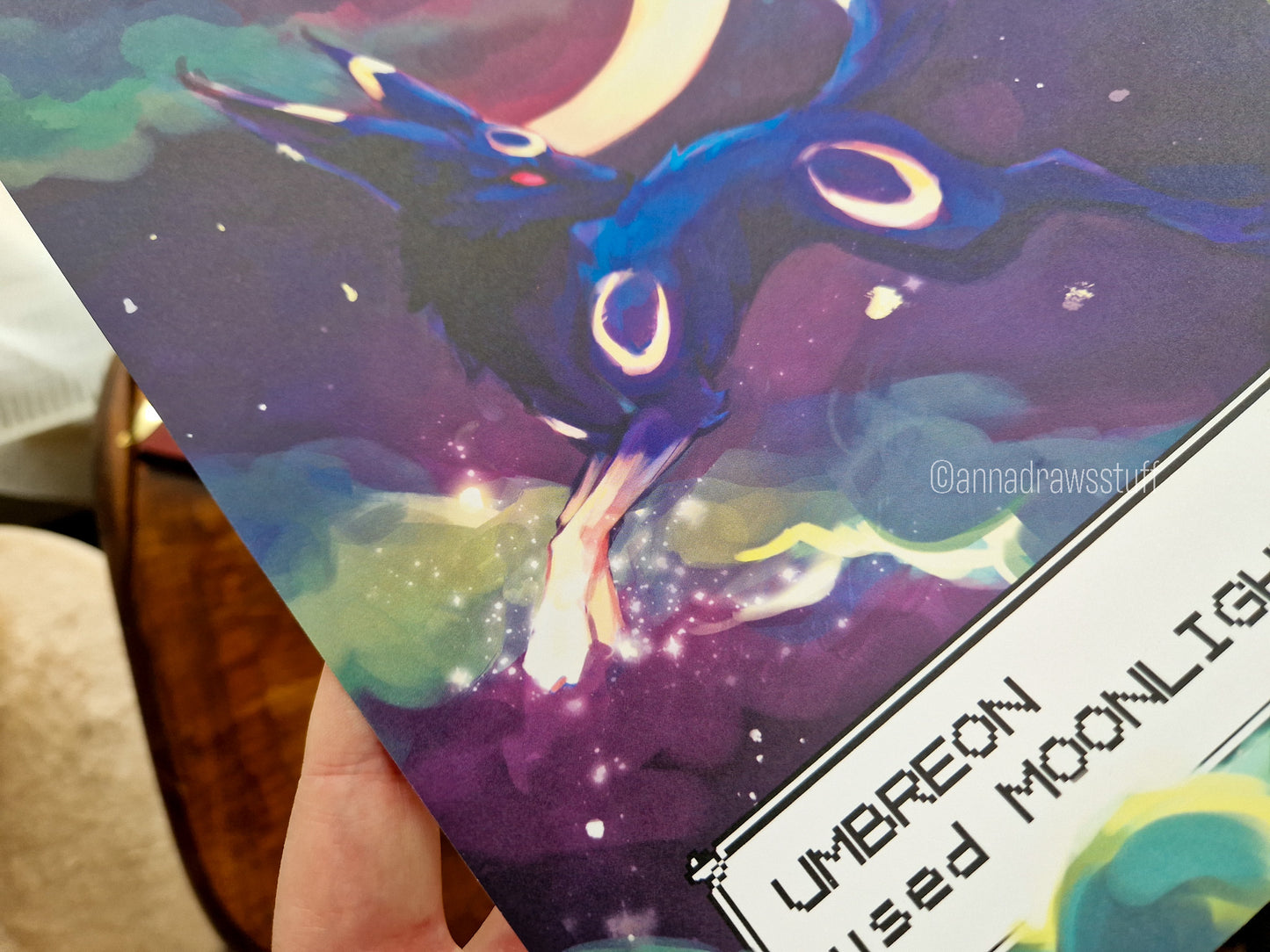 Umbreon Art Print (Pokémon) - A4 (Letter) or A6 (postcard) size