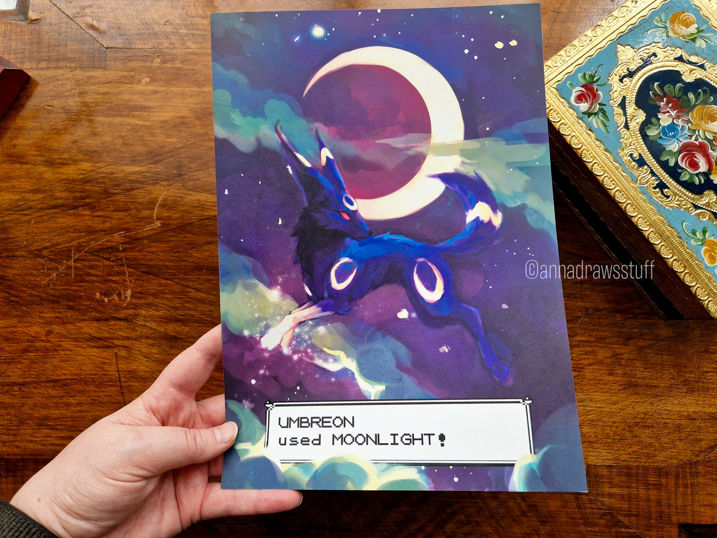Umbreon Art Print (Pokémon) - A4 (Letter) or A6 (postcard) size