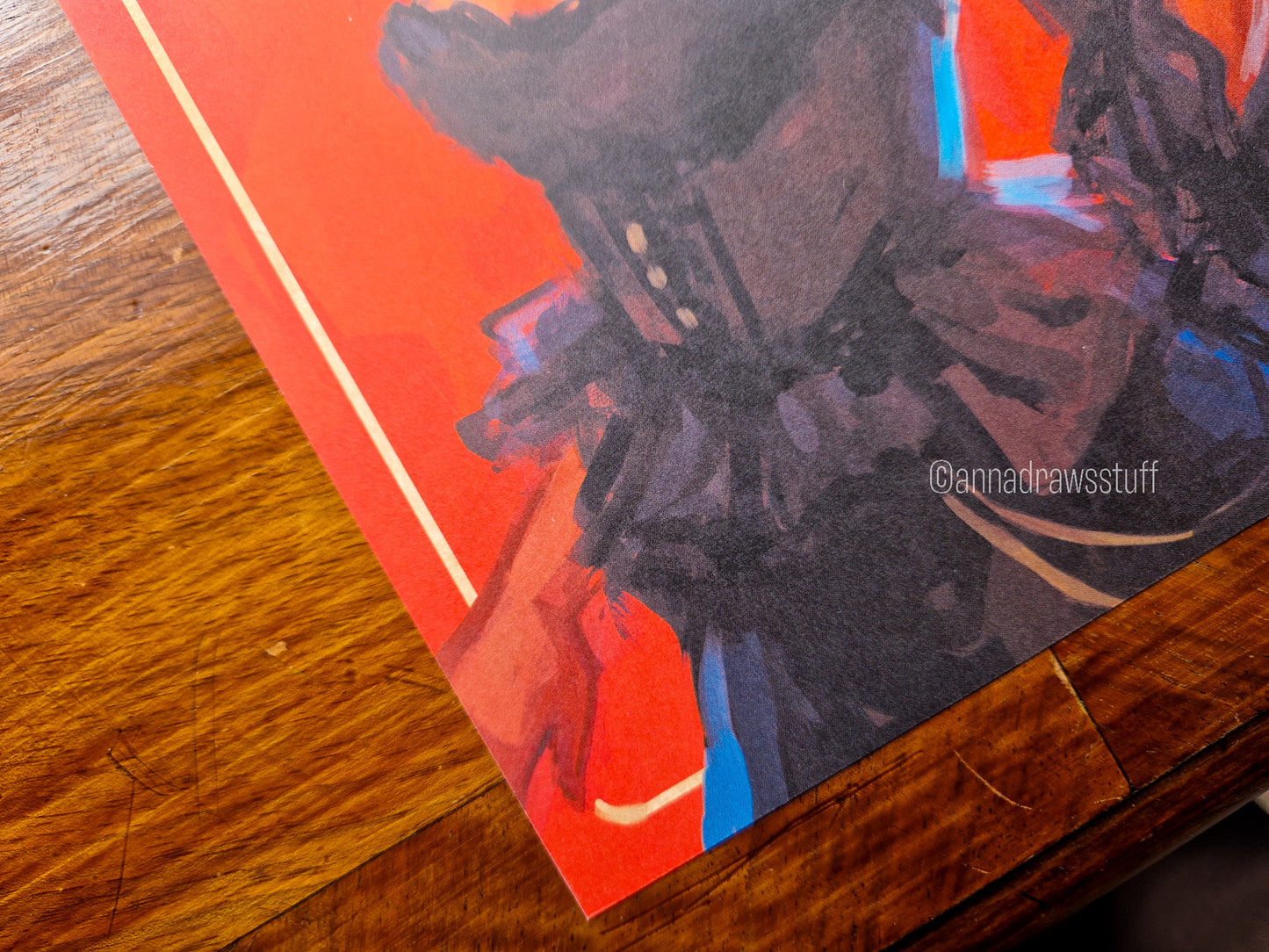 The Horned Lady Art Print - A4 (Letter) or A6 (postcard) size