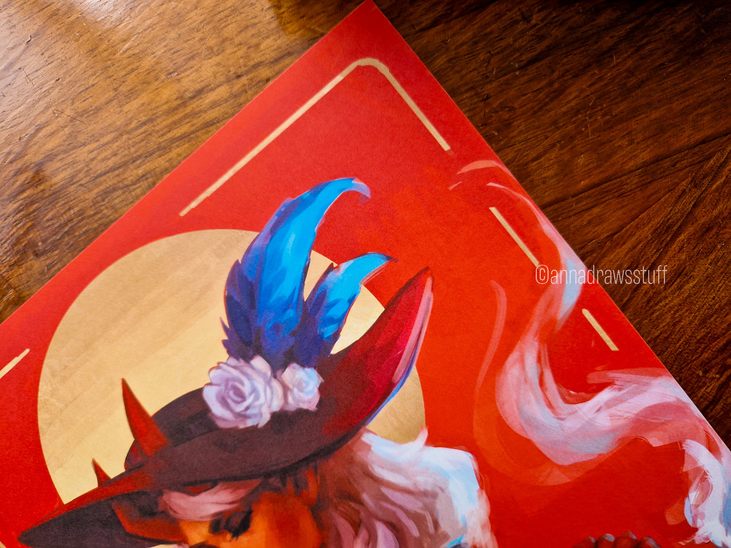 The Horned Lady Art Print - A4 (Letter) or A6 (postcard) size
