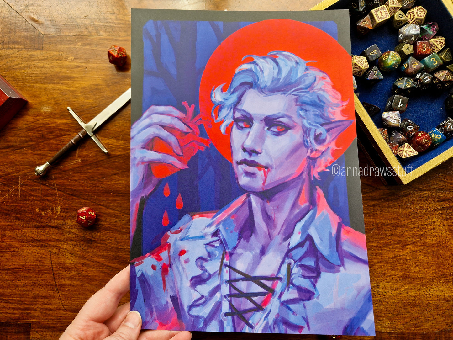 Astarion Art Print - A4 (letter) or A6 (postcard) size