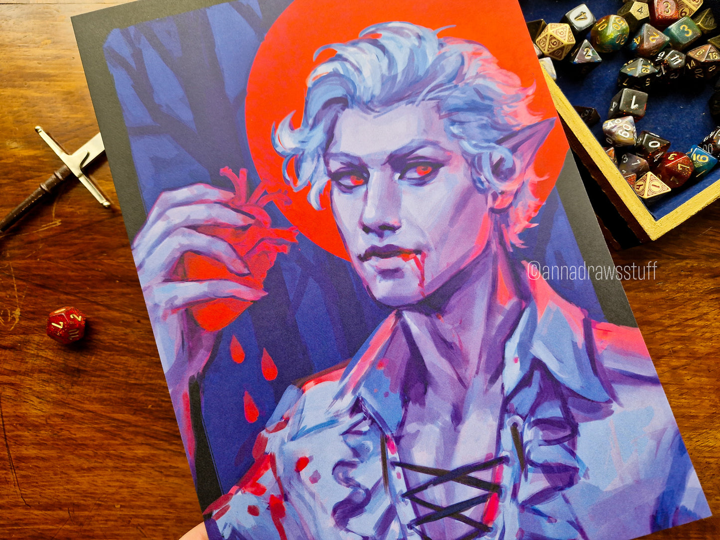 Astarion Art Print - A4 (letter) or A6 (postcard) size