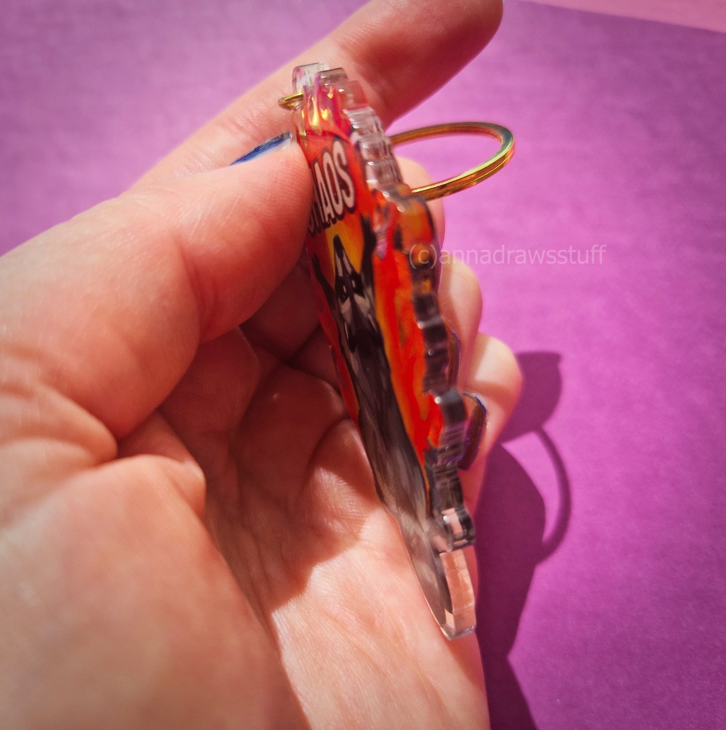 Chaos Raccoon Keychain
