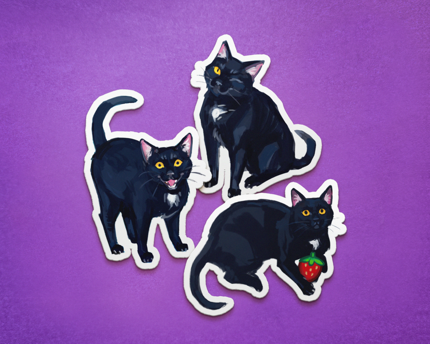 Black Cat Stickers - Vinyl Stickers
