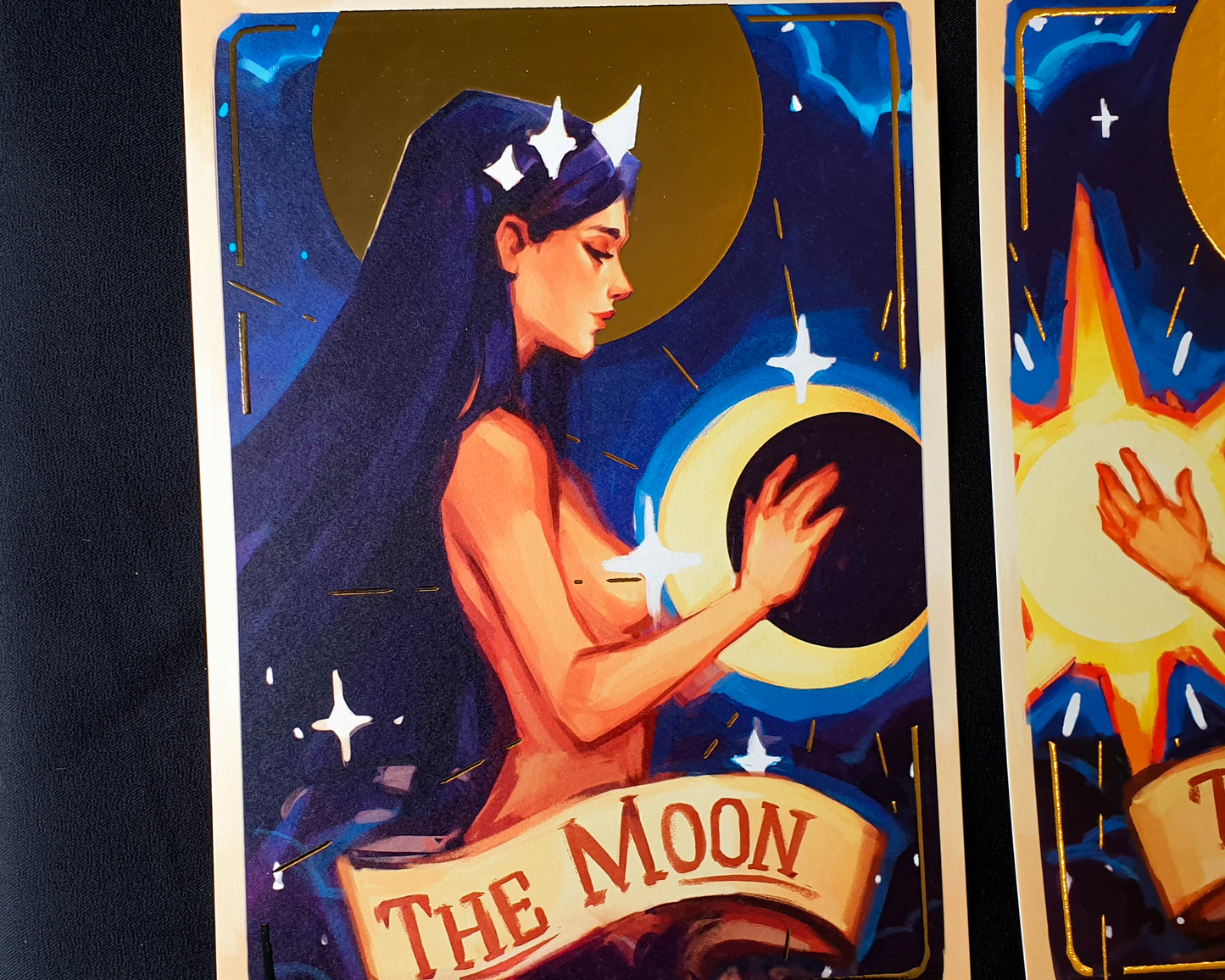 Sun and Moon - A4 Gold Foil Prints