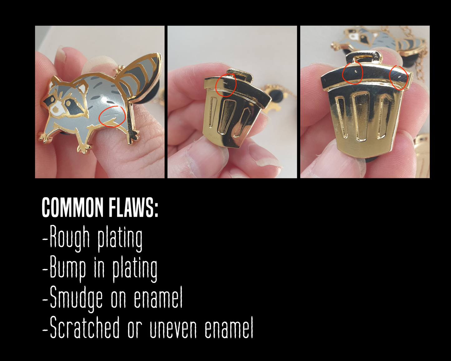 Raccoon Collar Set - Hard Enamel Pin - Trash Dwellers
