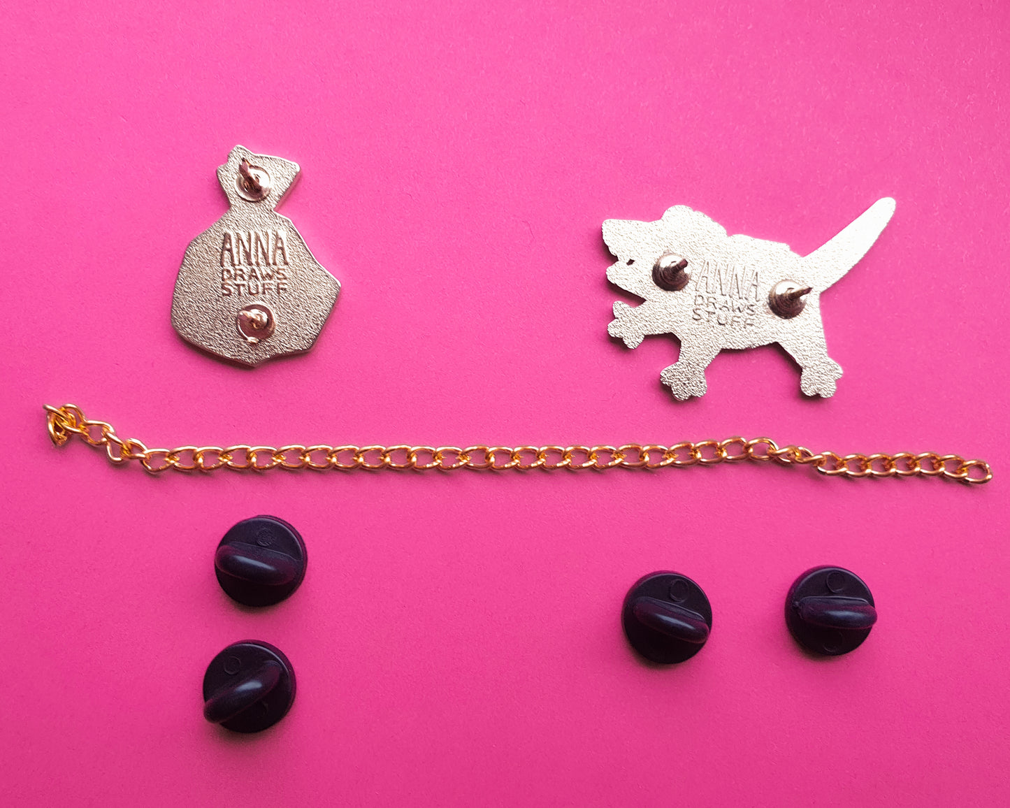 Raccoon + Opossum collar sets - Hard Enamel Pin - Trash Dwellers