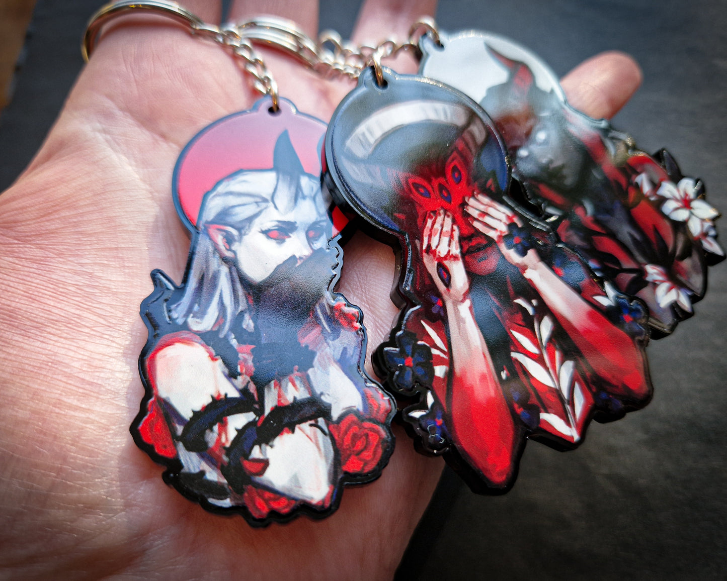 Acrylic Demon Girl Keychains