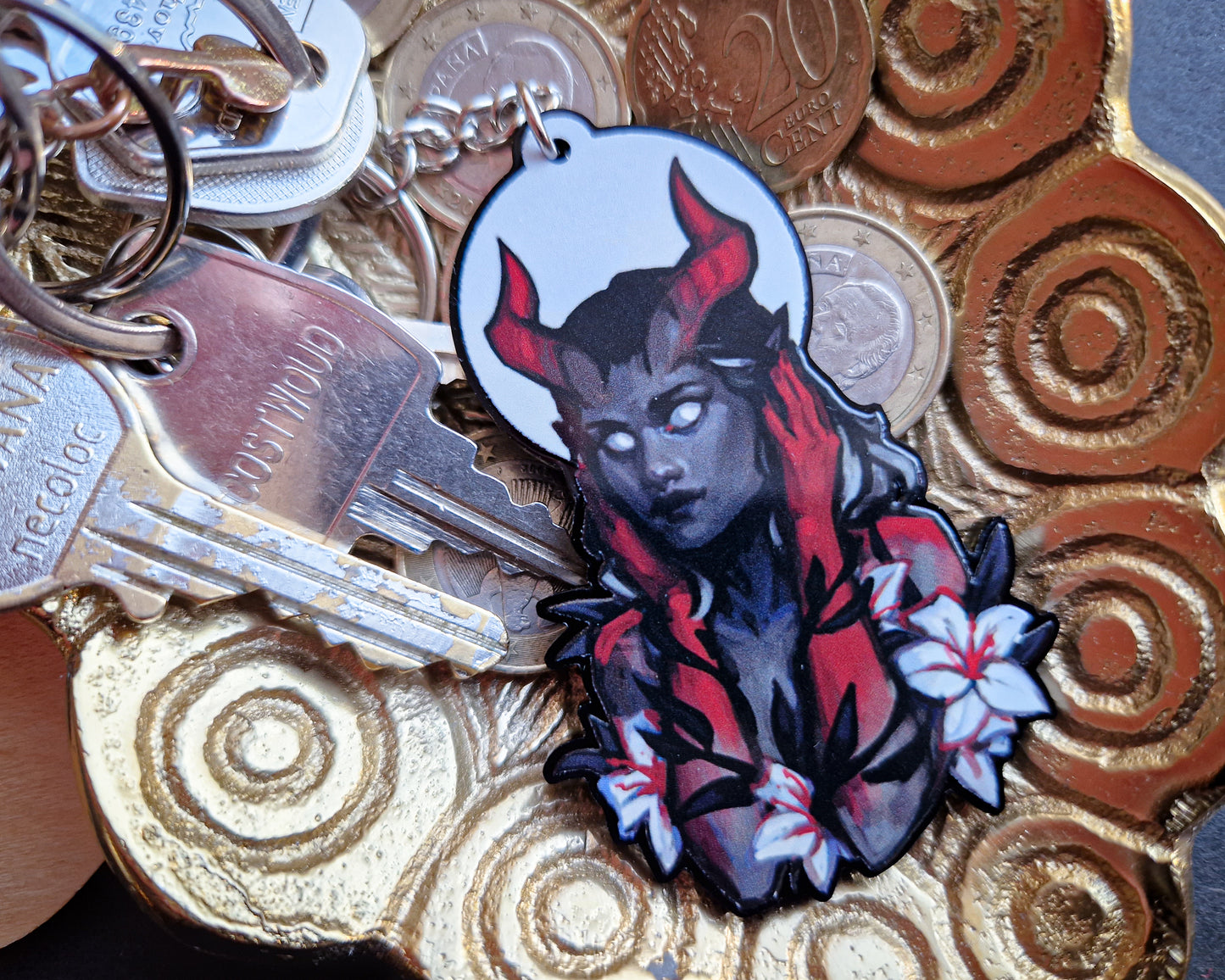 Acrylic Demon Girl Keychains