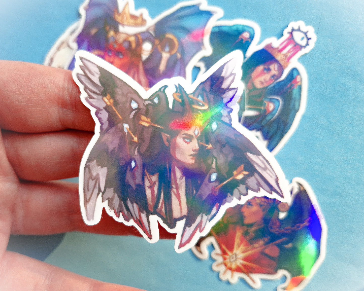 Angels and Demons Sticker Pack - 5 Holographic Vinyl Stickers