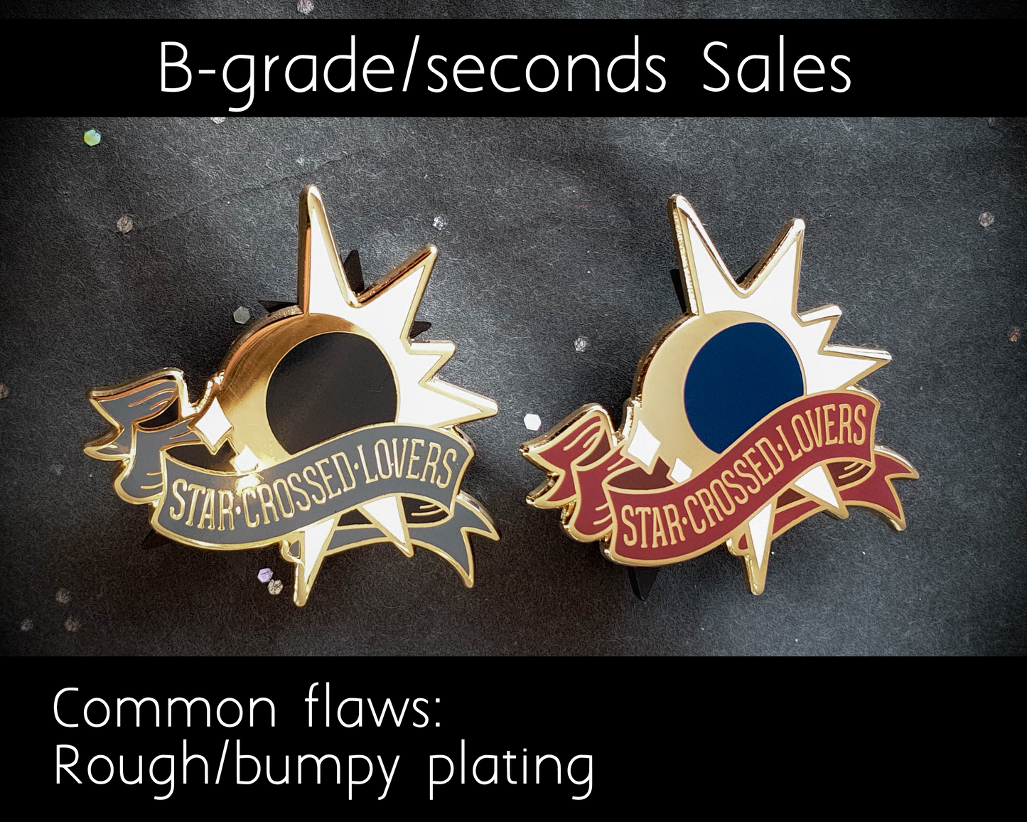 The Eclipse - Hard Enamel Pin - Star-crossed Lovers (Collaboration by Astermorn and Annadrawsstuff)