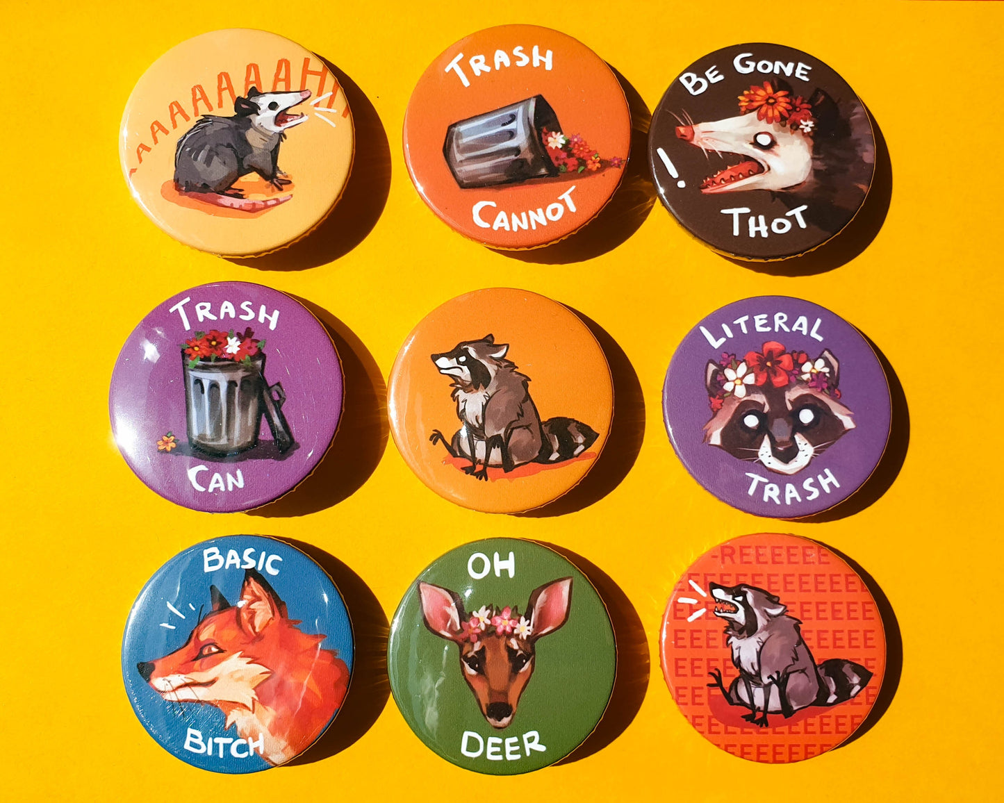 Trash Person Pinback Buttons