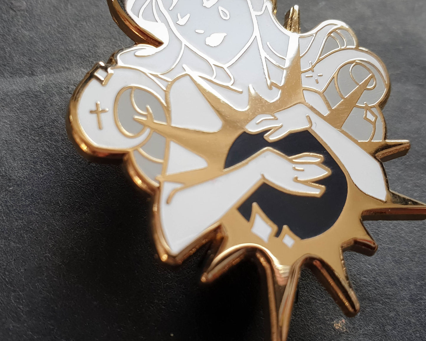 The Sun - Hard Enamel Pin - Star-crossed Lovers (Collaboration by Astermorn and Annadrawsstuff)