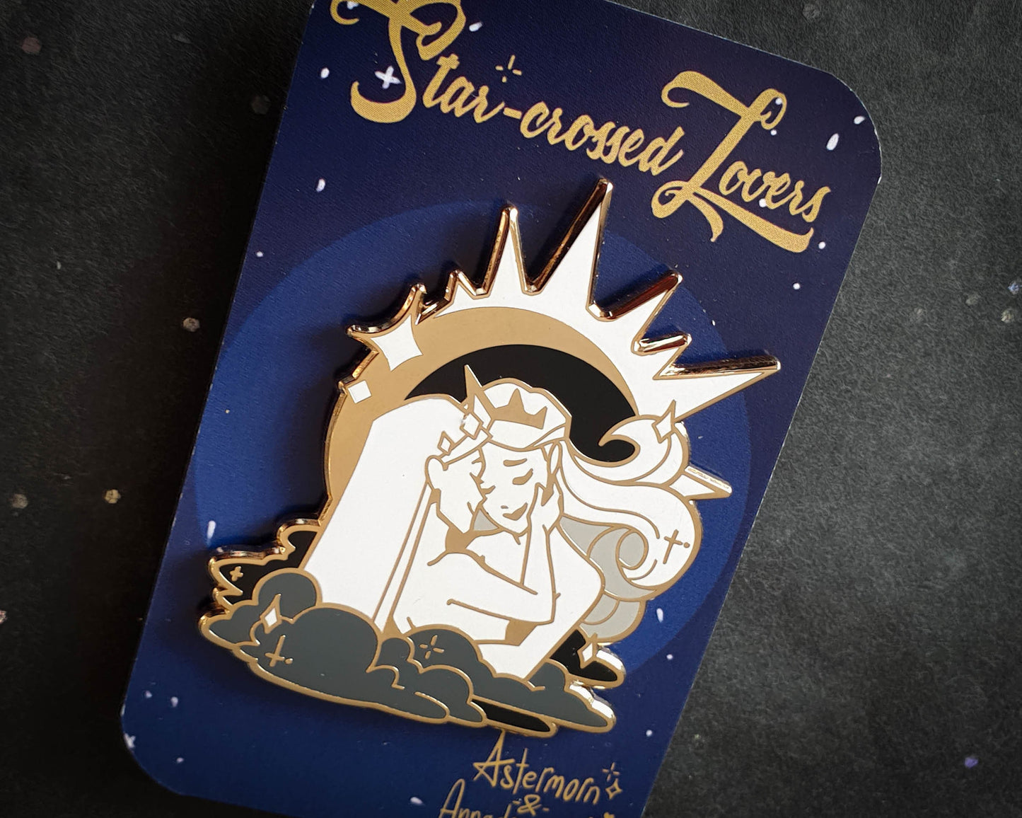 The Lovers - Hard Enamel Pin - Star-crossed Lovers (Collaboration by Astermorn and Annadrawsstuff)