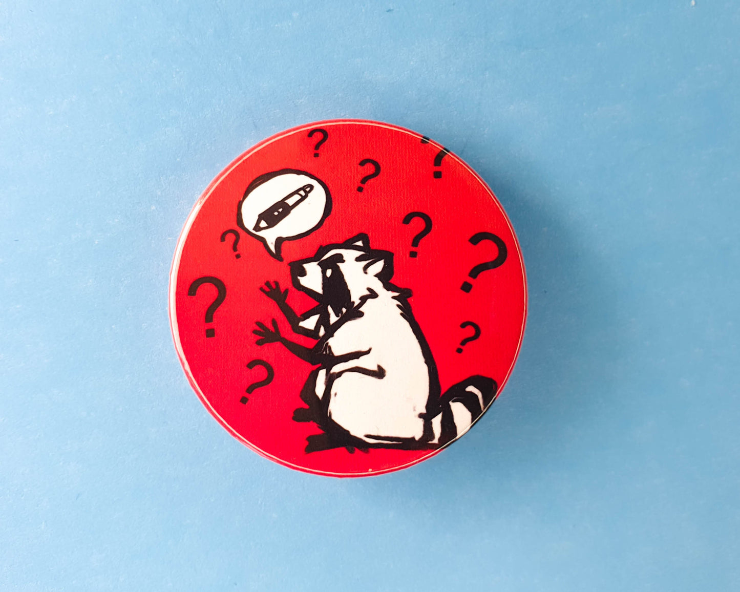 Artist Raccoon Pinback Buttons