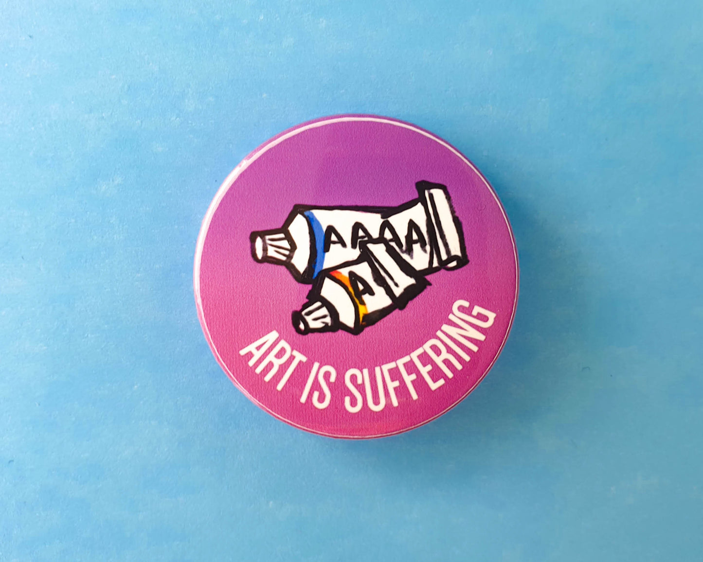 Artist Raccoon Pinback Buttons