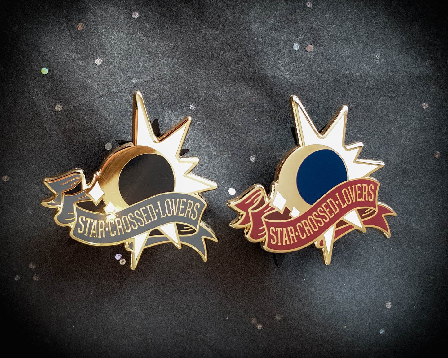 The Eclipse - Hard Enamel Pin - Star-crossed Lovers (Collaboration by Astermorn and Annadrawsstuff)