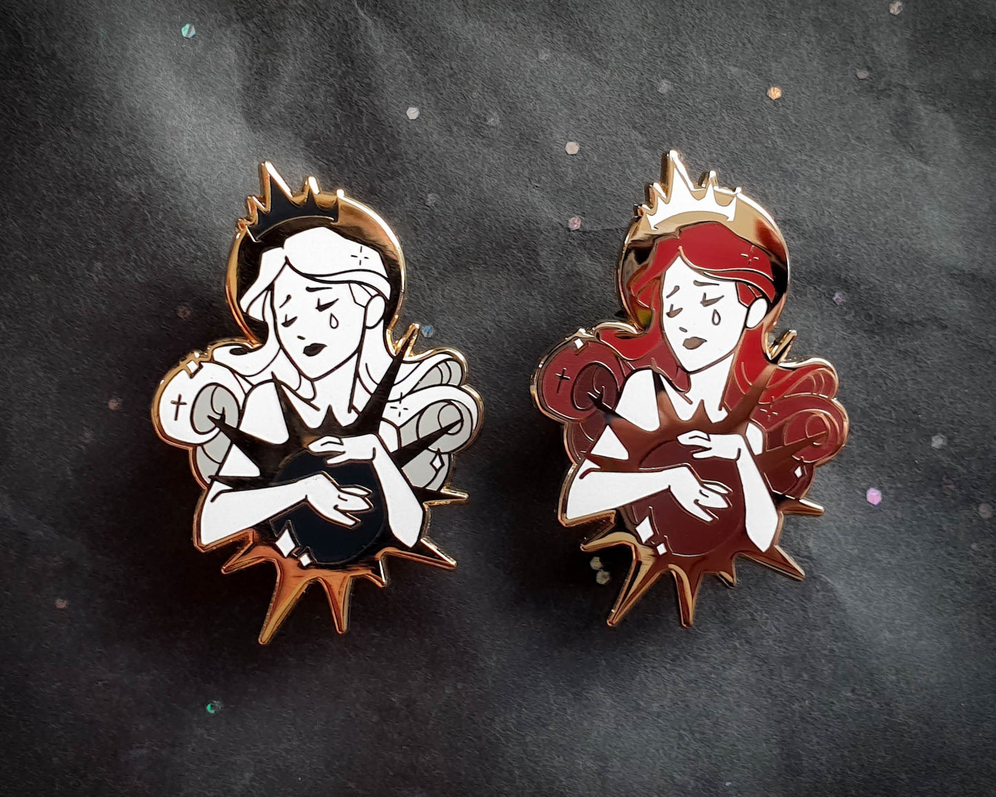 The Sun - Hard Enamel Pin - Star-crossed Lovers (Collaboration by Astermorn and Annadrawsstuff)