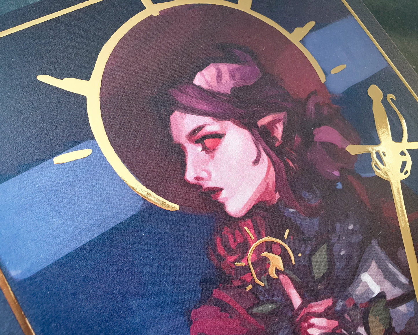 Ace Of Swords - A4 Gold Foil Print