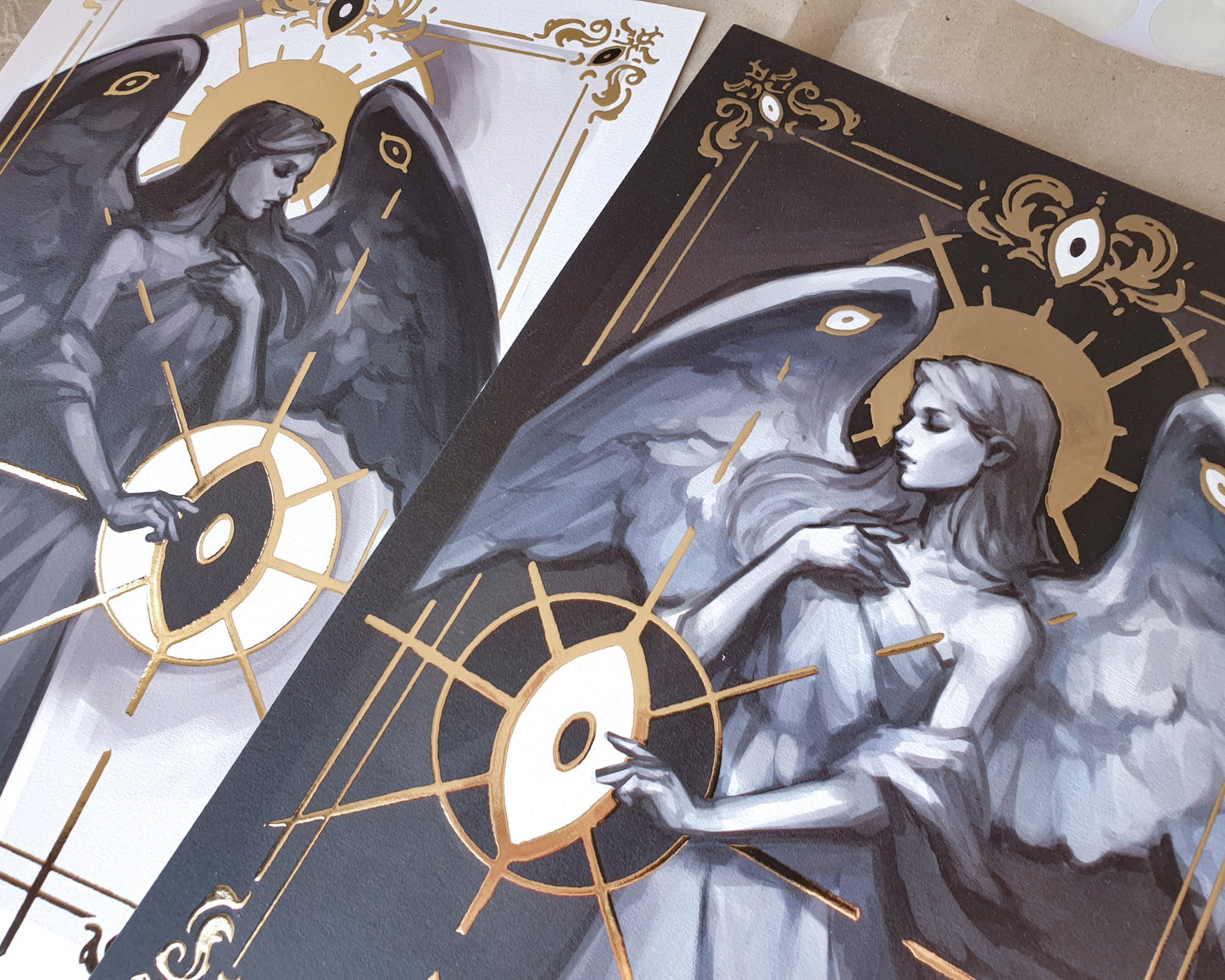 Marble Angels - A4 Gold Foil Prints